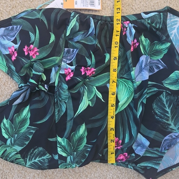 NWT Kona Sol Full Coverage Tropical Print One Piece Swimsuit Size Medium - Picture 7 of 10